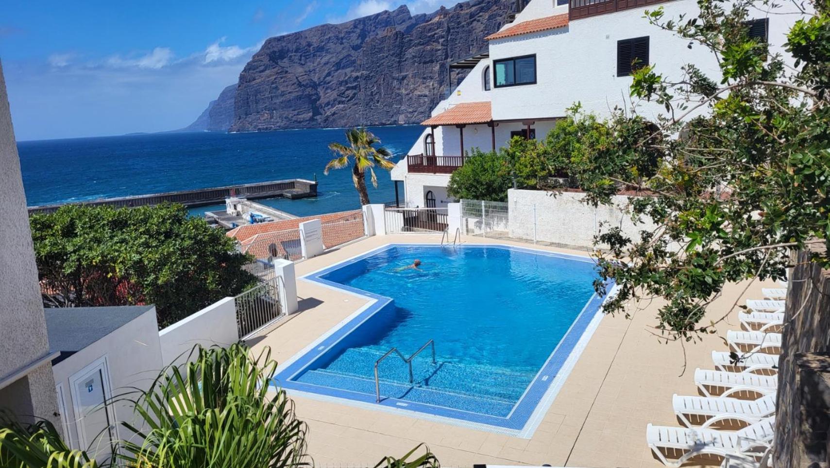 Apartment Mit Sonnenterrasse Und Panorama - Meerblick, 5 Min. Von Hafen + Strand Acantilado de los Gigantes Extérieur photo